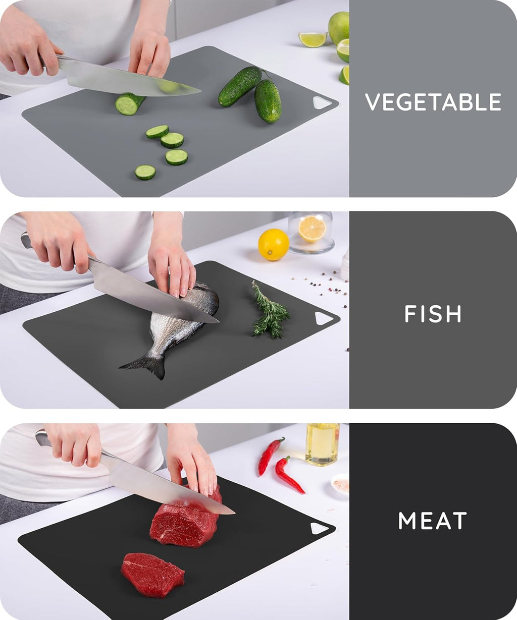 Flexible Cutting Mats Set of 3, Gray