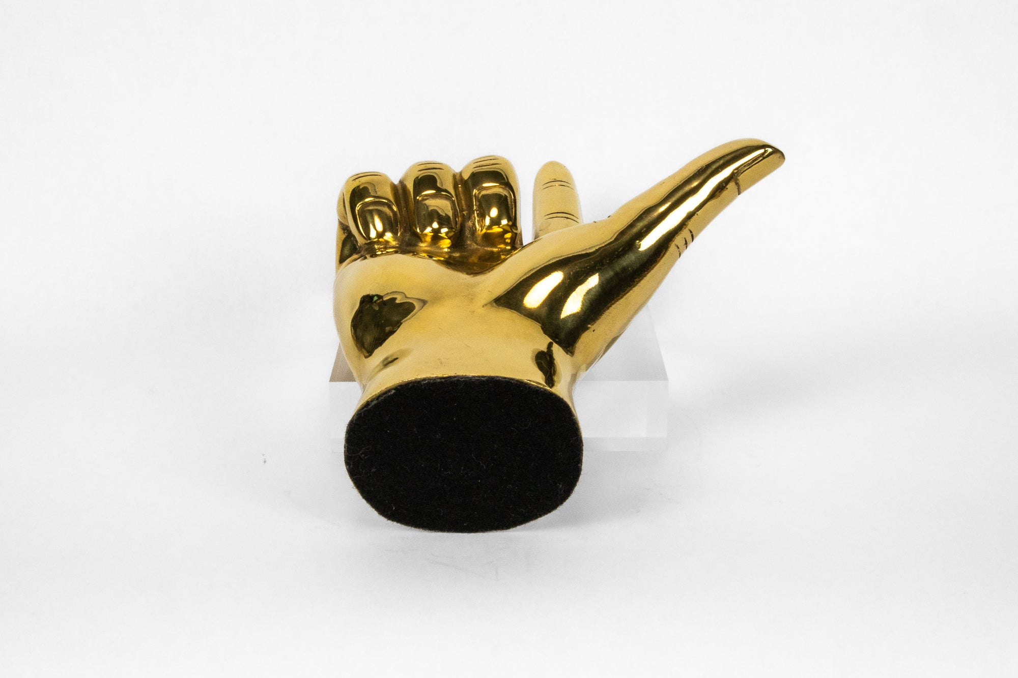 Cougar Paw, Pitchfork, or Triton Hand Sign Sculpture in Brass